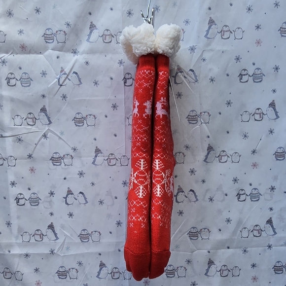 Cozy Red Holiday Socks - Picture 4 of 5